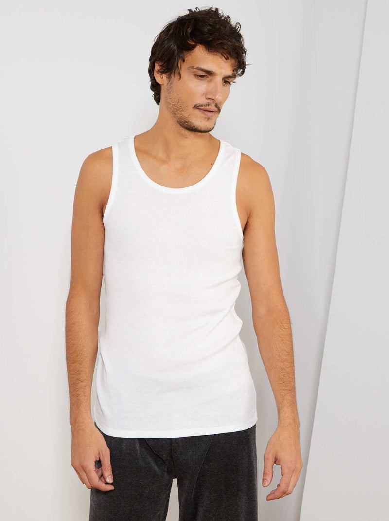 Pack de 2 camisetas de tirantes Blanco - Kiabi