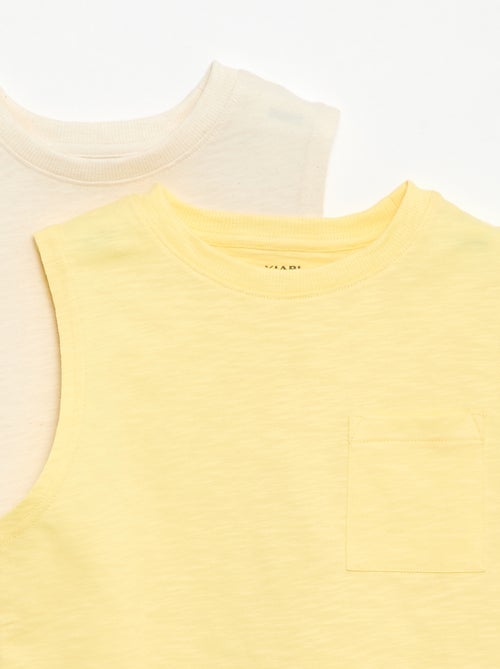 Pack de 2 camisetas de tirantes con bolsillo en el pecho - Kiabi