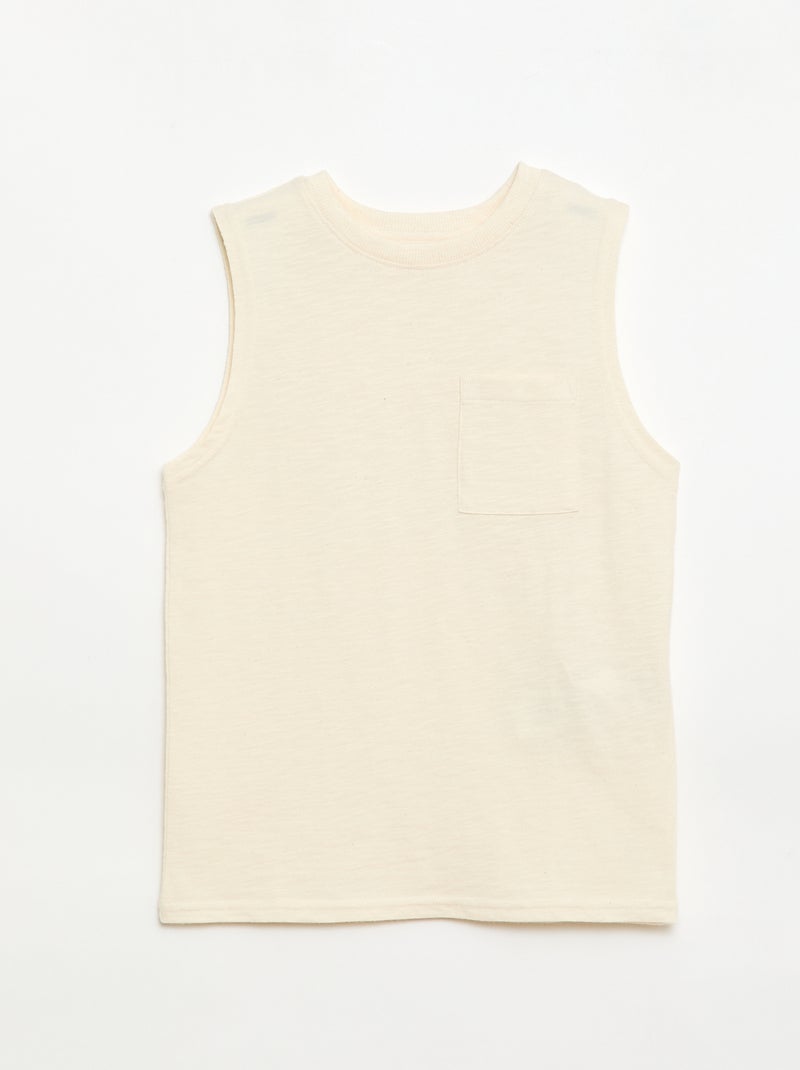 Pack de 2 camisetas de tirantes con bolsillo en el pecho Amarillo - Kiabi