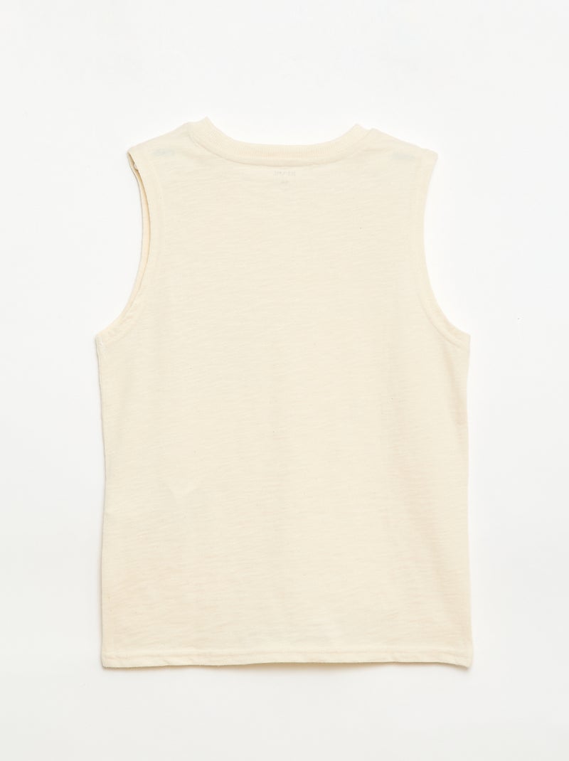 Pack de 2 camisetas de tirantes con bolsillo en el pecho Amarillo - Kiabi