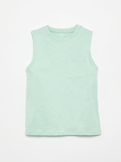 Pack de 2 camisetas de tirantes con bolsillo en el pecho - Kiabi