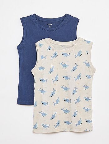 Pack de 2 camisetas de tirantes con cuello redondo