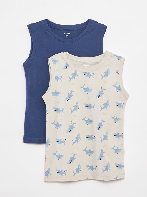 Pack de 2 camisetas de tirantes con cuello redondo - Kiabi
