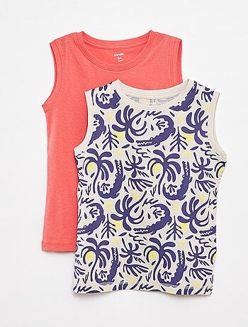 Pack de 2 camisetas de tirantes con cuello redondo