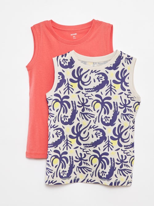 Pack de 2 camisetas de tirantes con cuello redondo - Kiabi