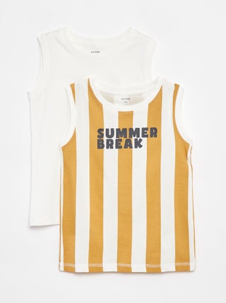 Pack de 2 camisetas de tirantes con cuello redondo