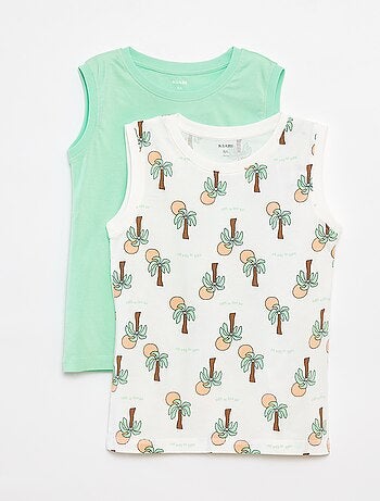 Pack de 2 camisetas de tirantes con cuello redondo