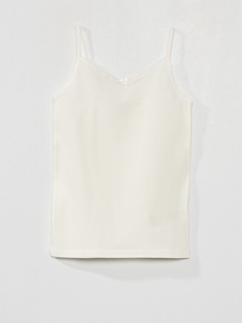 Pack de 2 camisetas de tirantes de algodón elástico AZUL - Kiabi