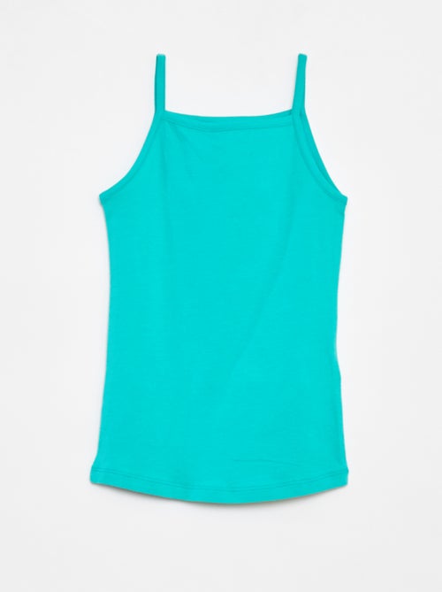 Pack de 2 camisetas de tirantes de algodón elástico - Kiabi