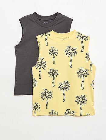 Pack de 2 camisetas de tirantes de cuello redondo