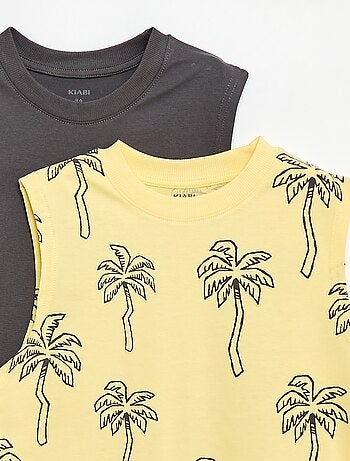 Pack de 2 camisetas de tirantes de cuello redondo