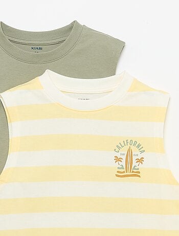Pack de 2 camisetas de tirantes de cuello redondo