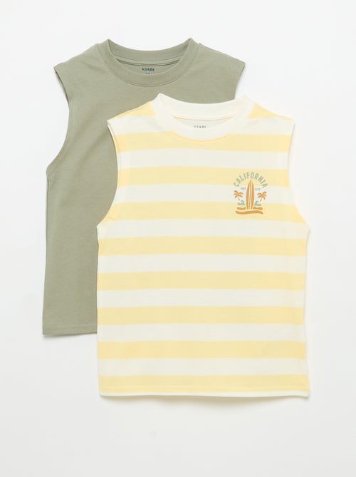 Pack de 2 camisetas de tirantes de cuello redondo - Kiabi