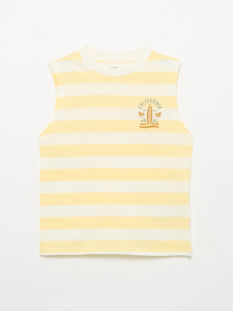 Pack de 2 camisetas de tirantes de cuello redondo Amarillo - Kiabi
