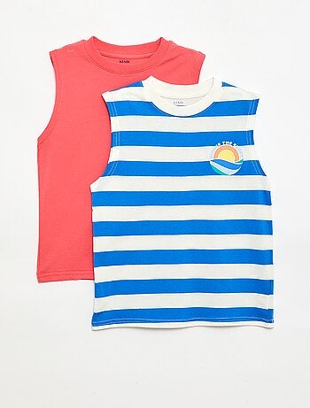 Pack de 2 camisetas de tirantes de cuello redondo