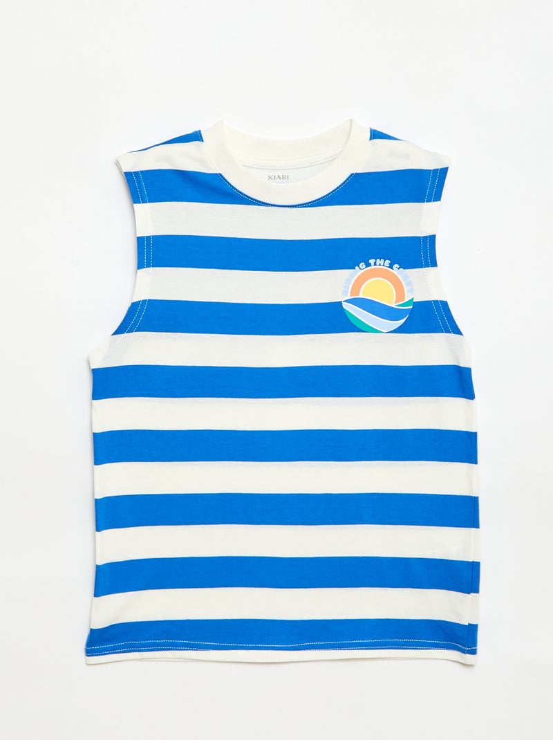 Pack de 2 camisetas de tirantes de cuello redondo Azul - Kiabi