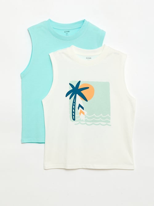 Pack de 2 camisetas de tirantes de cuello redondo - Kiabi