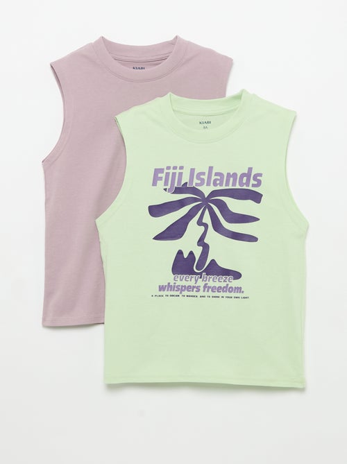 Pack de 2 camisetas de tirantes de cuello redondo - Kiabi