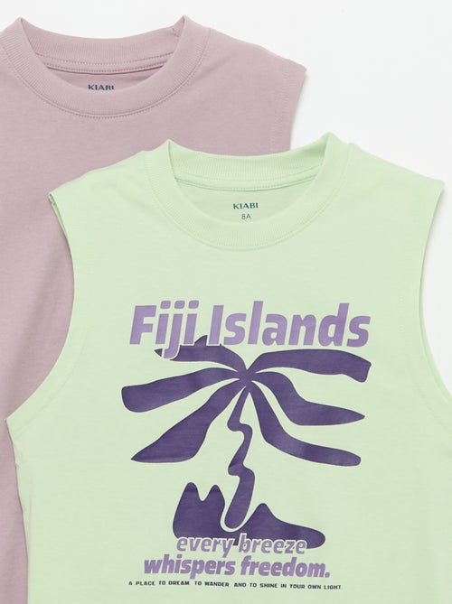 Pack de 2 camisetas de tirantes de cuello redondo - Kiabi