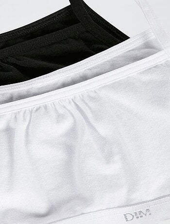 Pack de 2 camisetas de tirantes 'DIM' en algodón liso