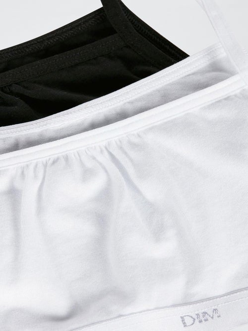 Pack de 2 camisetas de tirantes 'DIM' en algodón liso - Kiabi