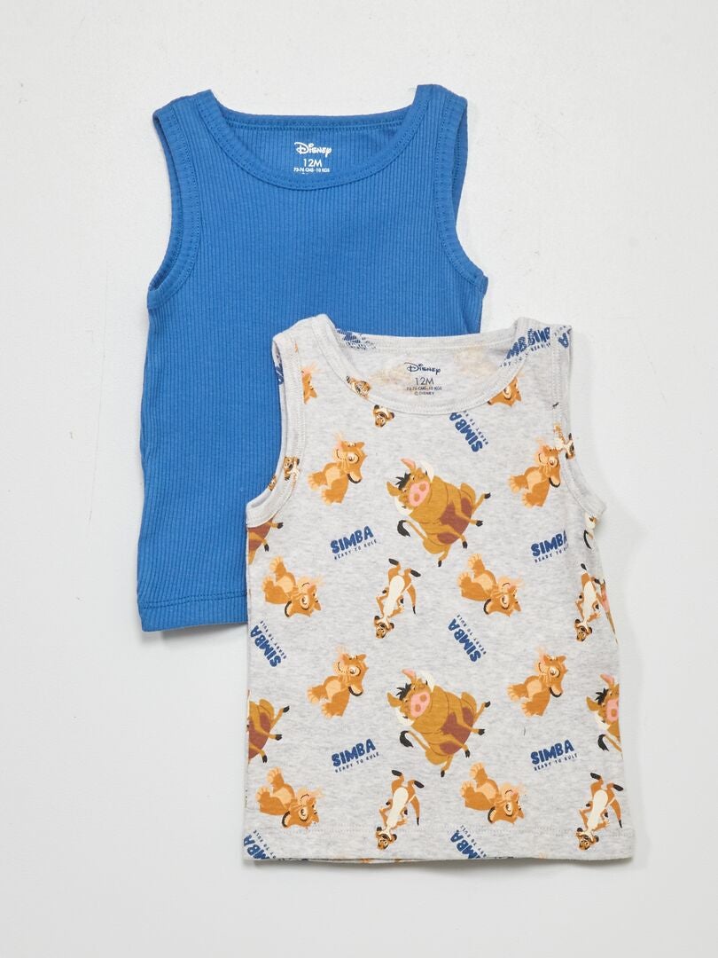 Pack de 2 camisetas de tirantes 'Disney' simba - Kiabi
