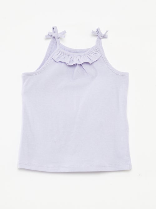 Pack de 2 camisetas de tirantes finos con lazos - Kiabi