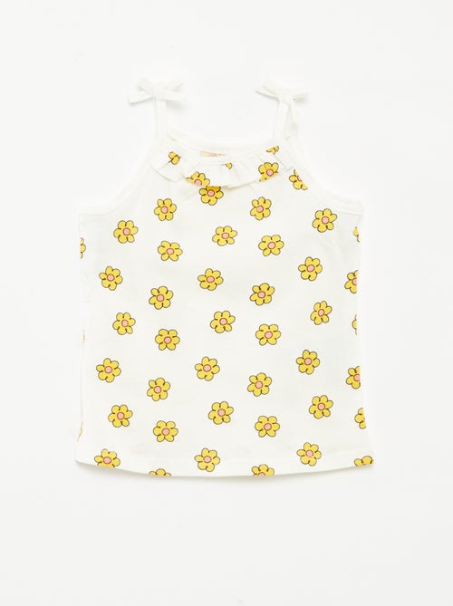 Pack de 2 camisetas de tirantes finos con lazos - Kiabi