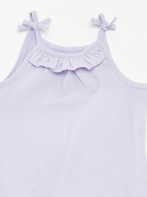 Pack de 2 camisetas de tirantes finos con lazos - Kiabi