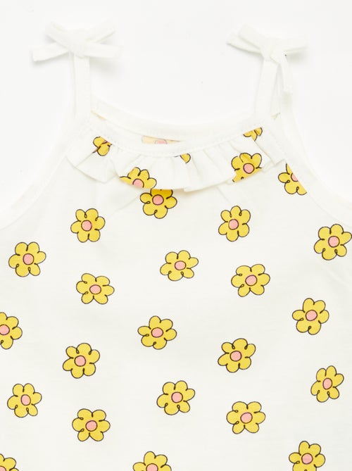 Pack de 2 camisetas de tirantes finos con lazos - Kiabi