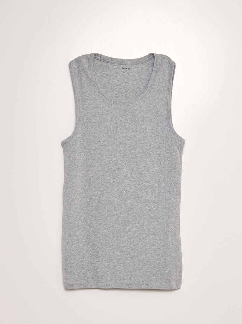Pack de 2 camisetas de tirantes GRIS - Kiabi