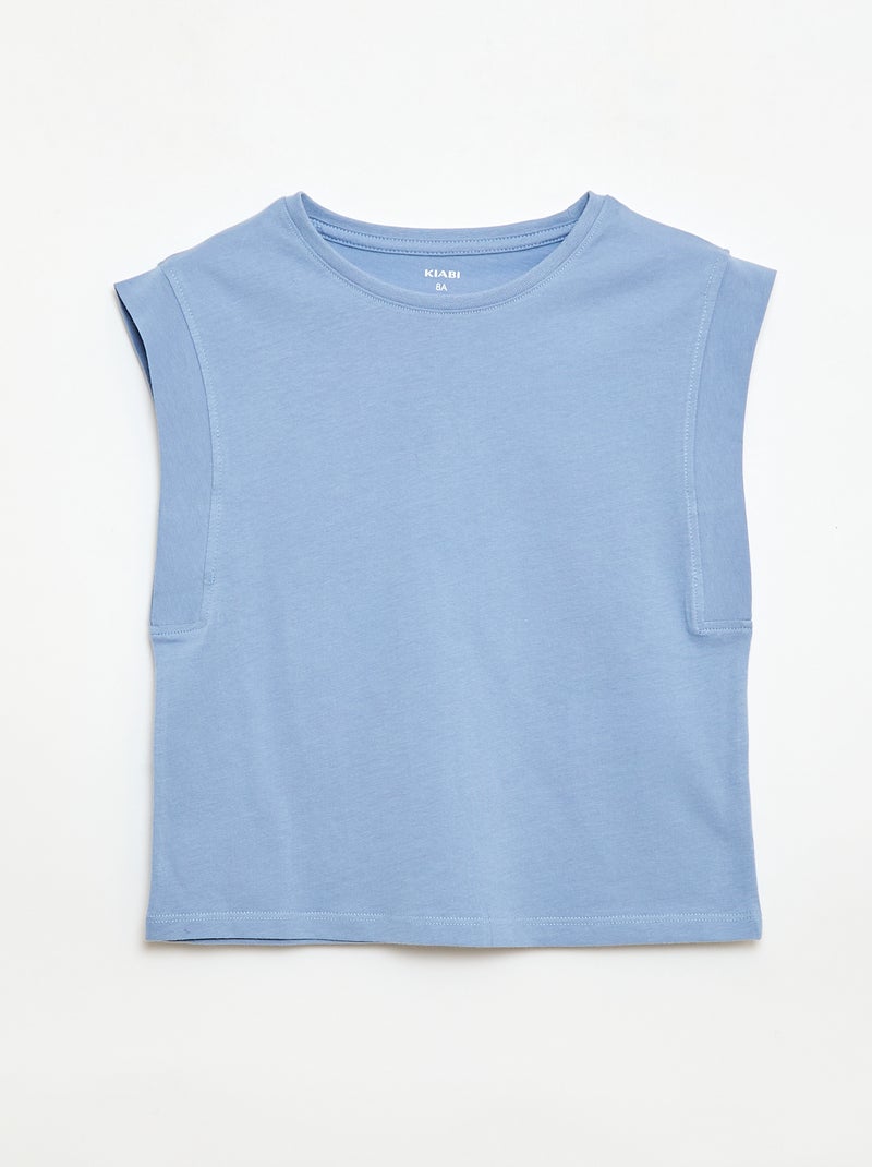Pack de 2 camisetas de tirantes lisas Azul - Kiabi
