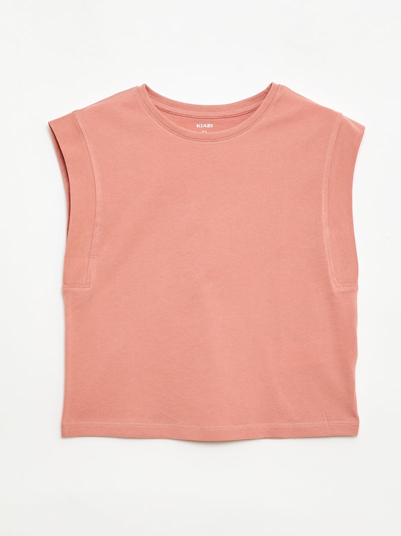 Pack de 2 camisetas de tirantes lisas Rosa - Kiabi