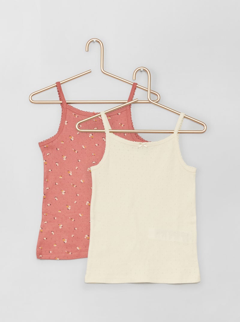 Pack de 2 camisetas de tirantes MARRON - Kiabi