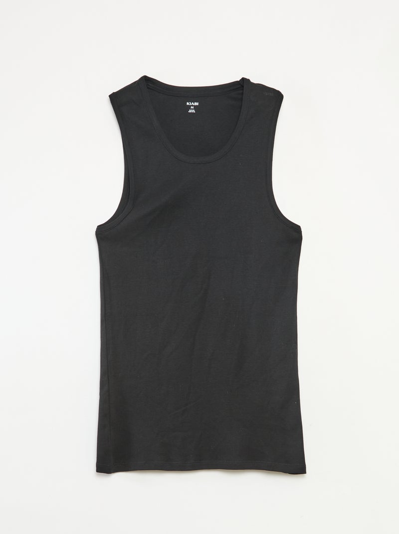 Pack de 2 camisetas de tirantes Negro - Kiabi