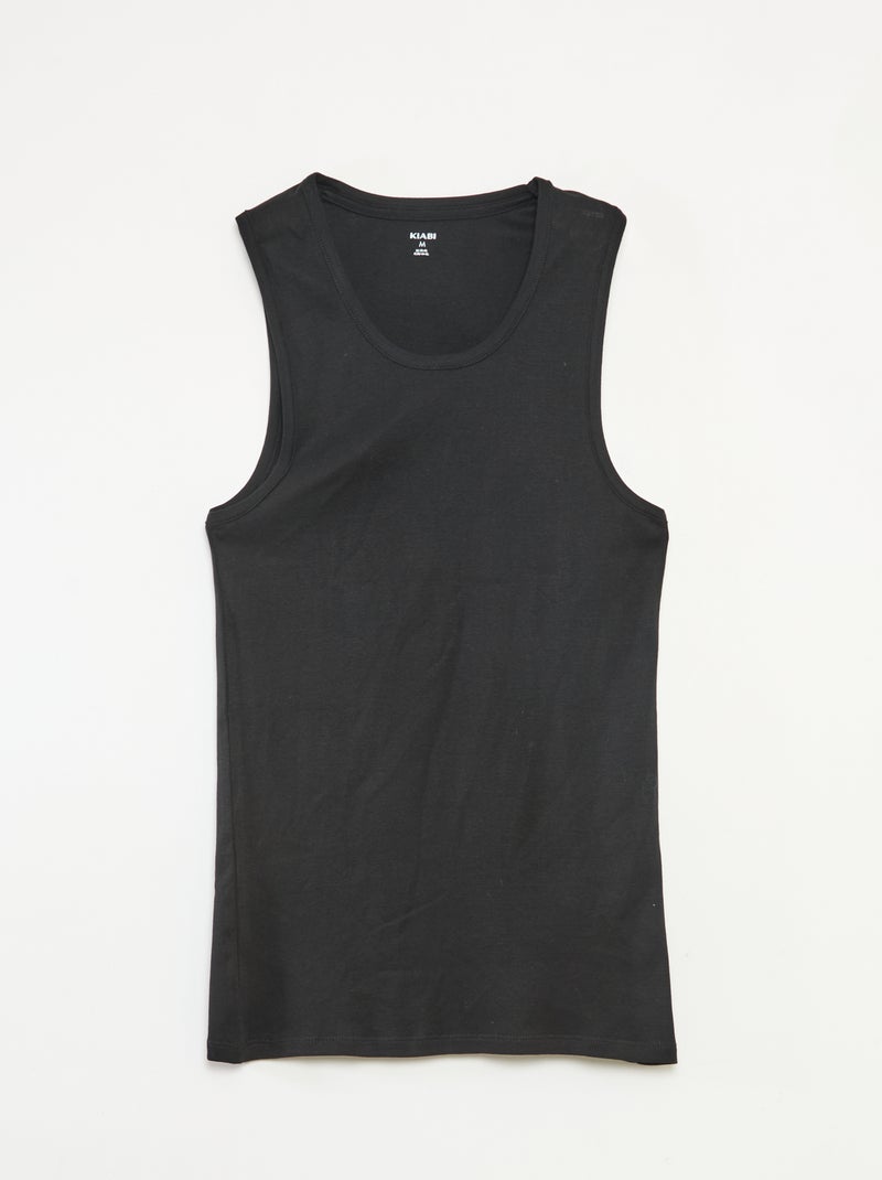Pack de 2 camisetas de tirantes Negro - Kiabi