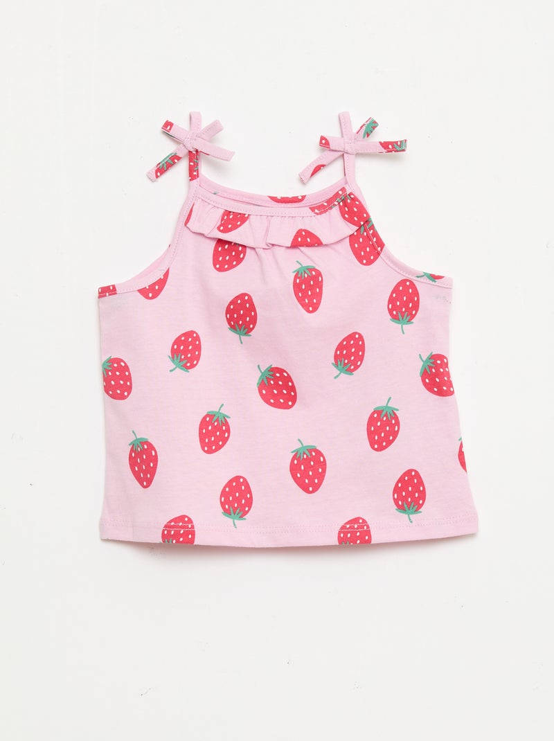 Pack de 2 camisetas de tirantes Rosa - Kiabi