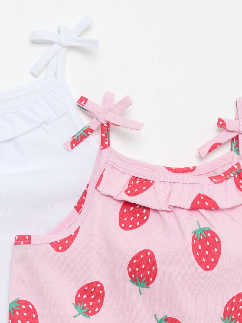 Pack de 2 camisetas de tirantes Rosa - Kiabi