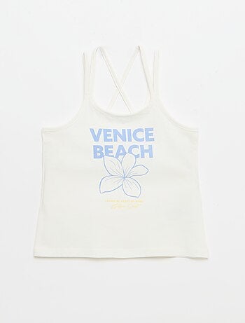 Pack de 2 camisetas de tirantes, una estampada