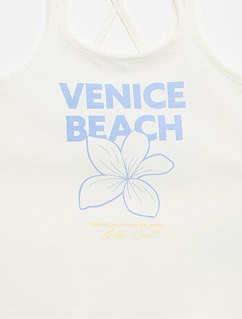 Pack de 2 camisetas de tirantes, una estampada