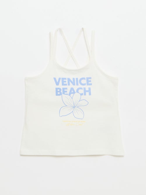 Pack de 2 camisetas de tirantes, una estampada - Kiabi