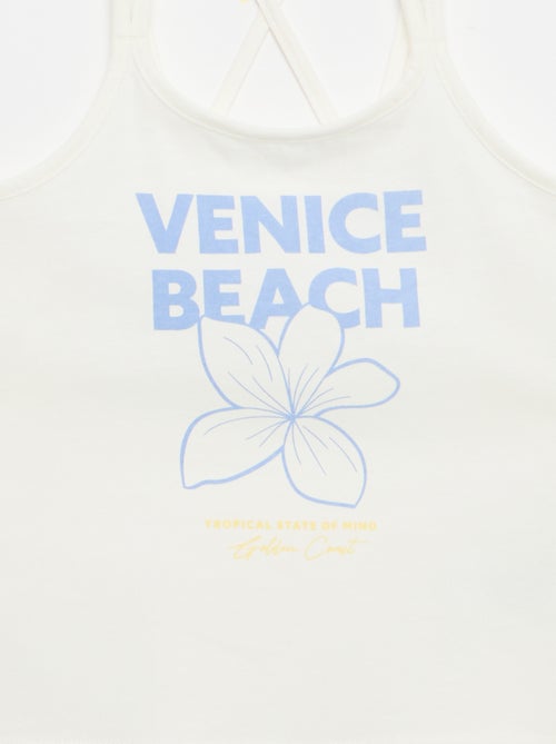 Pack de 2 camisetas de tirantes, una estampada - Kiabi