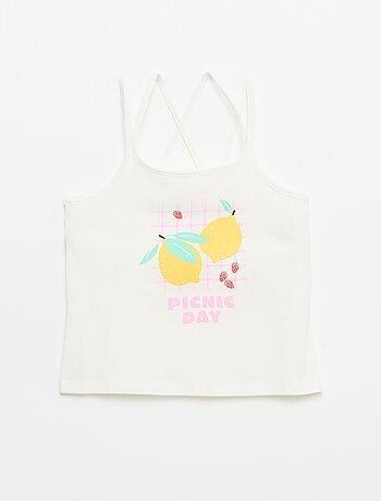 Pack de 2 camisetas de tirantes, una estampada