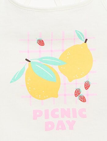 Pack de 2 camisetas de tirantes, una estampada