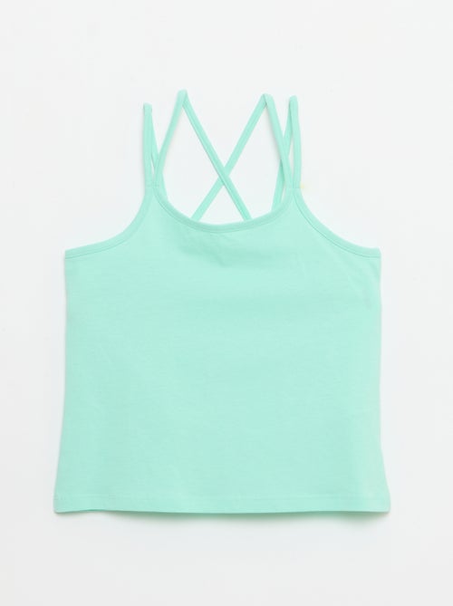 Pack de 2 camisetas de tirantes, una estampada - Kiabi