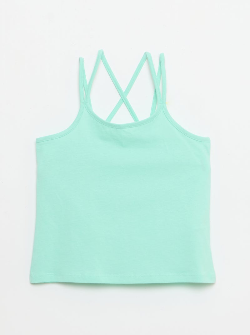 Pack de 2 camisetas de tirantes, una estampada Blanco - Kiabi