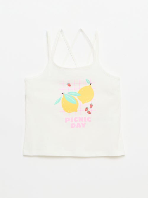 Pack de 2 camisetas de tirantes, una estampada - Kiabi