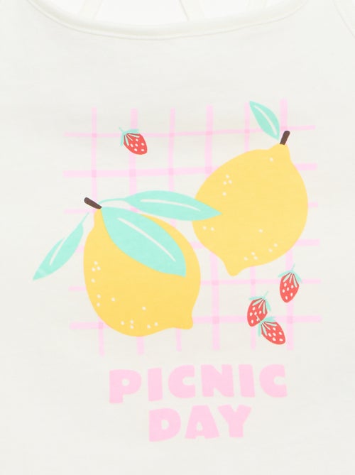 Pack de 2 camisetas de tirantes, una estampada - Kiabi