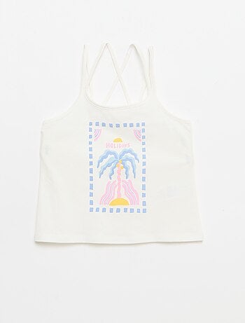 Pack de 2 camisetas de tirantes, una estampada
