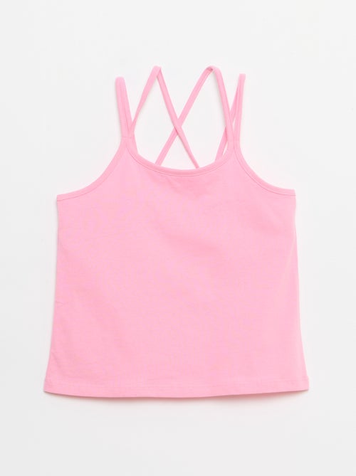 Pack de 2 camisetas de tirantes, una estampada - Kiabi